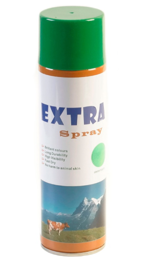 Чернила для маркировки животных, в аэрозоли EXTRA Spray, зеленый, 620 мл, КИТАЙ