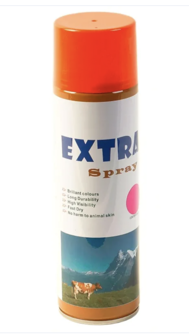 Чернила для маркировки животных, в аэрозоли EXTRA Spray, красный, 500 мл, КИТАЙ
